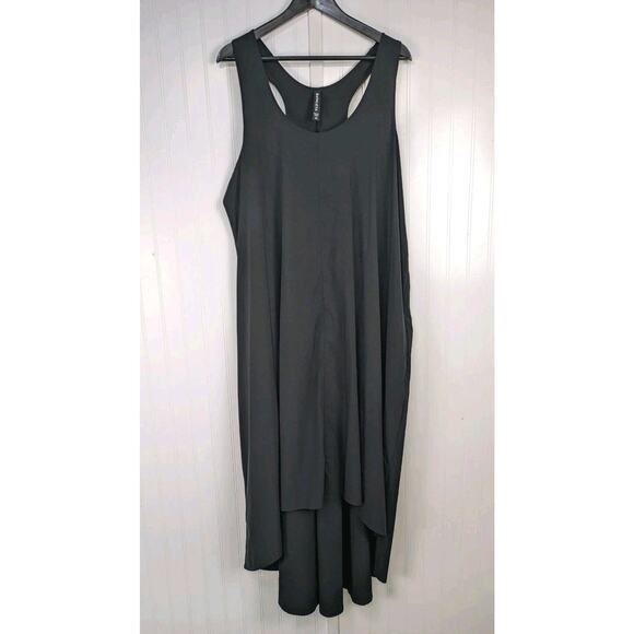 Athleta Dress Presidio Maxi Dress 3X Black Travel Racerback High-Low Packable - Picture 1 of 7